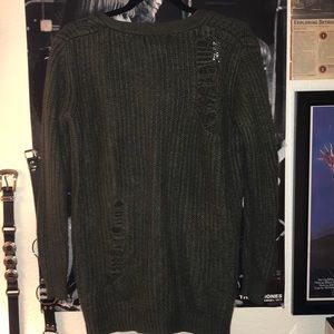 Forever 21 Olive Green Grunge Kurt Cobain Cardigan